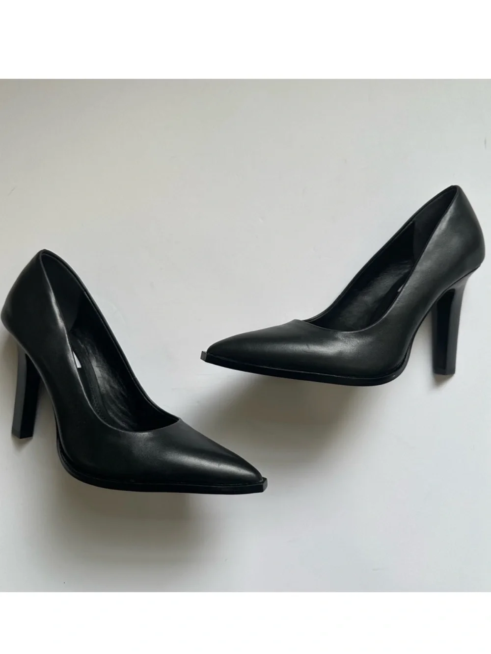 Reiss Ada Court Black Leather Classic Pumps Size 38
